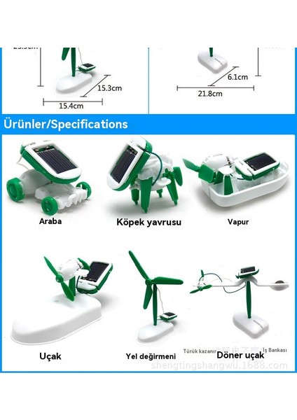 Altı Arada Bir Güneş Robotu Teknolojisi Deneyi Diy Küçük Üretim Çocuk Eğitici Oyuncakları (Yurt Dışından)