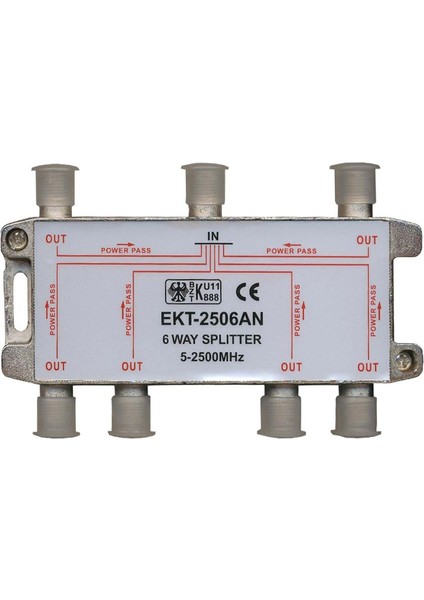 Splitter 1/6 Powerpass 5-2500MHZ Fully E-335D R35