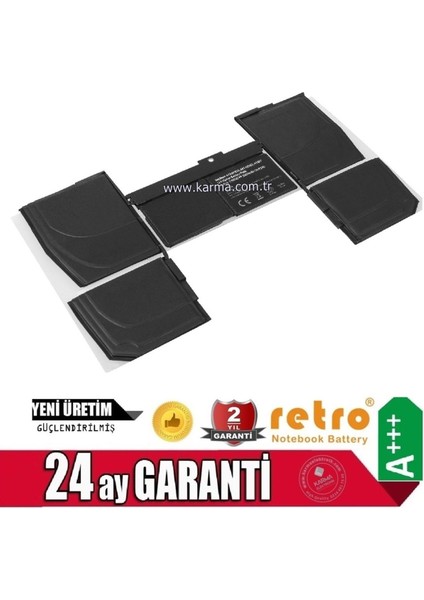 Apple MacBook A1534 (2017) Notebook Bataryası - Pili / Retro
