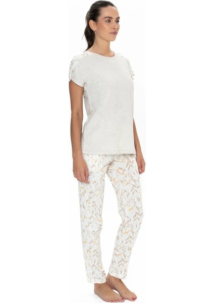 U.s. Polo Assn. Kadın Bej Mlnj. Rahat Pijama Takımı - ARASS20J06W3J