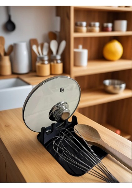 Isıya Dayanıklı Petg Kaşık ve Tencere Kapak Altlığı – Kaşıklık - 2’si 1 Arada Pratik Tasarım! fırsatları