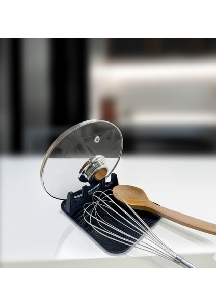 Isıya Dayanıklı Petg Kaşık ve Tencere Kapak Altlığı – Kaşıklık - 2’si 1 Arada Pratik Tasarım!