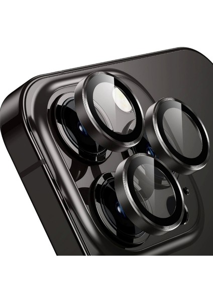 Apple iPhone 16 Pro Kamera Koruma Renkli Lens Koruyucu Temperli Cam Koruma