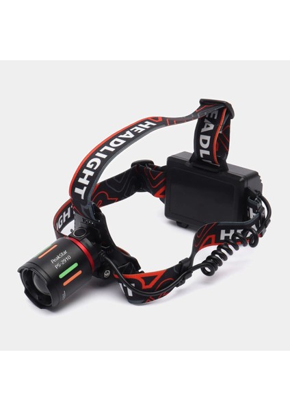 Şarjlı Profesyonel Zoomlu Kamp Avcı Balıkçı Kafa Lambası Feneri PS-2910