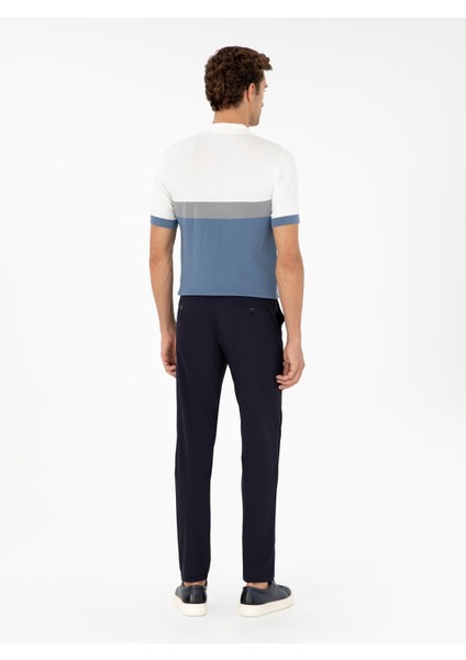 Erkek Lacivert Slim Fit Kumaş Pantolon 50305035-VR033 fırsatları