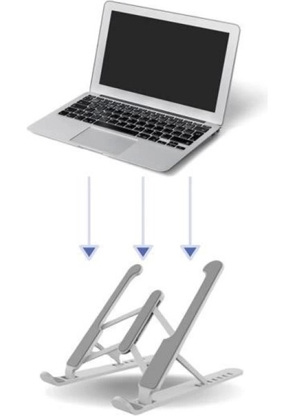 Ayarlanabilir Plastik Dizüstü Destek Tabanı Katlanabilir Taşınabilir Laptop Sehpası Yükselti