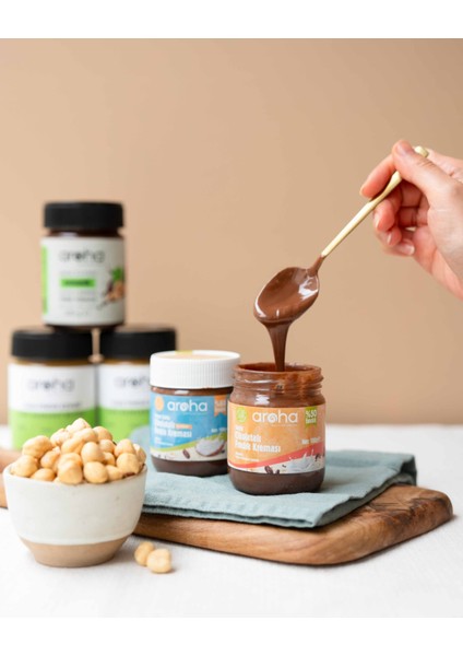 İkili Lezzet - Sütlü Çikolatalı Fındık Kreması & Vegan Sütlü Çikolatalı Fındık Kreması 180 gr x 2 Adet modelleri