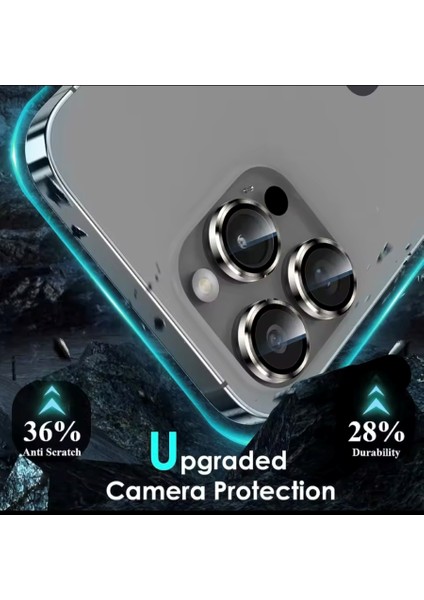 Apple iPhone 16 Pro Kamera Koruma Renkli Lens Koruyucu Temperli Cam Koruma indirimleri