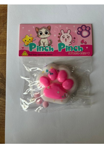1 Adet Kedi Patisi Squishy Oyuncağı Sukuşi (7,5x6,5cm) Rastgele Renk