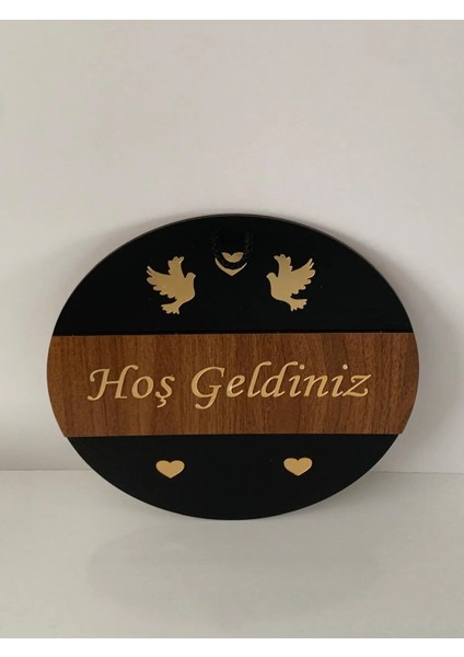 Hoş Geldiniz Kişiye Özel Ahşap Kapı Süsü modelleri