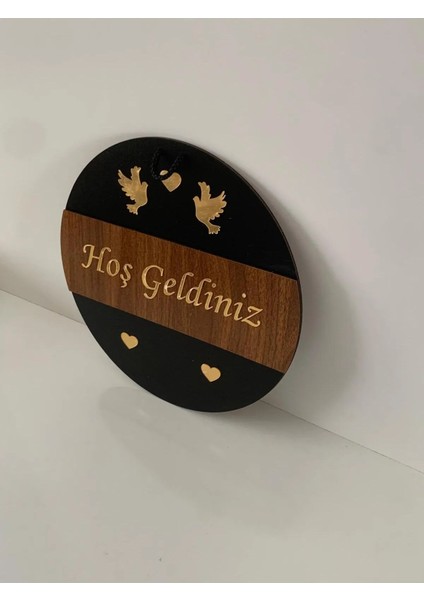 Hoş Geldiniz Kişiye Özel Ahşap Kapı Süsü fırsatları