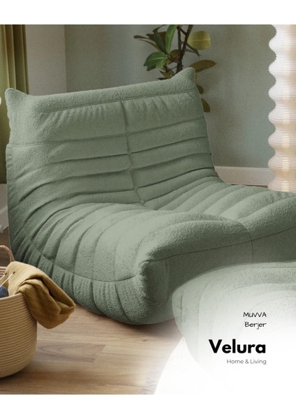 Muvva Berjer & Pofuduk Relax Koltuk & Armut Tekli Koltuk - Su Yeşili