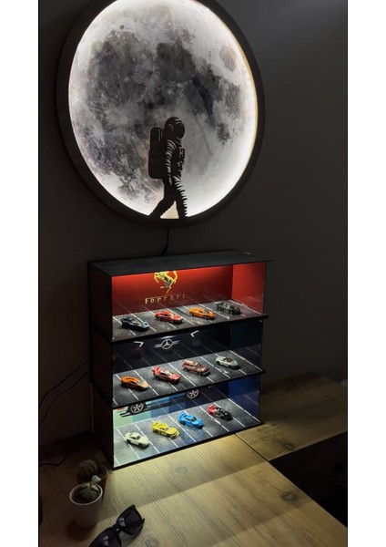 LED Aydınlatmalı Araba Koleksiyon Vitrini Garaj fırsatları