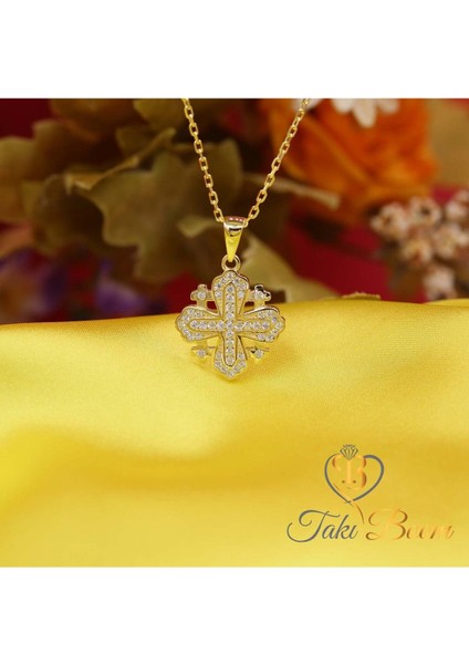 Küçük Haç Kolye, Kudüs Haçı Kolye, Jerusalem Gümüş Kolye, Hristiyan Kolyesi