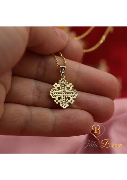 Küçük Haç Kolye, Kudüs Haçı Kolye, Jerusalem Gümüş Kolye, Hristiyan Kolyesi