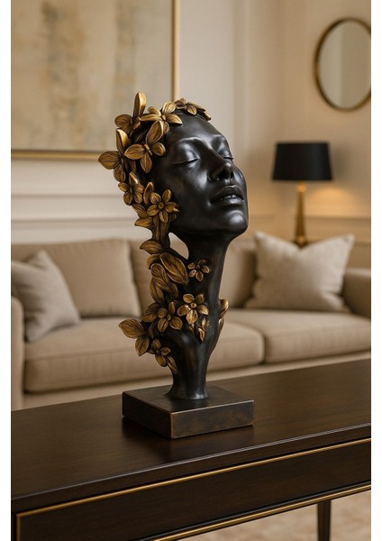 Çiçekli Kadın Büst