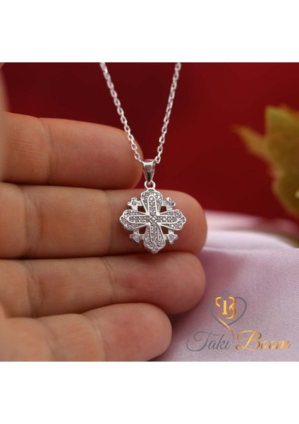 Küçük Haç Kolye, Kudüs Haçı Kolye, Jerusalem Gümüş Kolye, Hristiyan Kolyesi