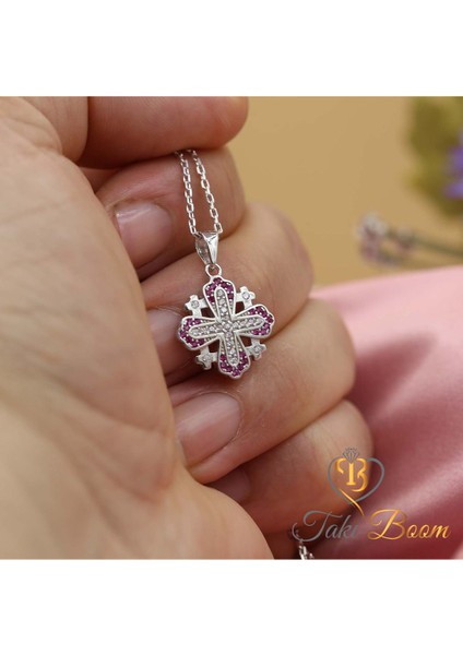 Kırmızı Küçük Haç Kolye, Kudüs Haçı Kolye, Miks Taşlı Haç, Jerusalem Gümüş Kolye, Hristiyan Kolyesi