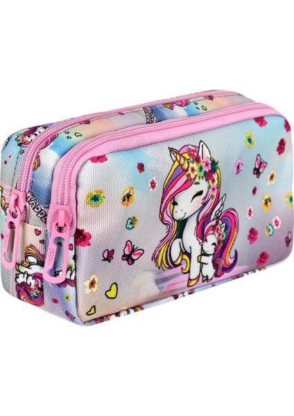 Pembe Unicorn Desenli 2 Cepli Kalem Kutusu,kalemlik fırsatları