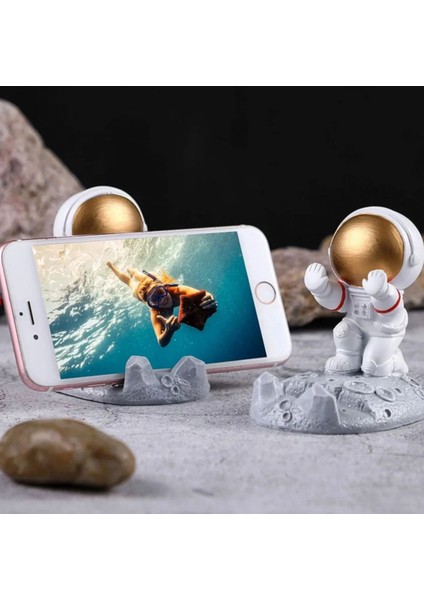 Astronot Telefon Tutucu El Yapimi Sevimli Biblo