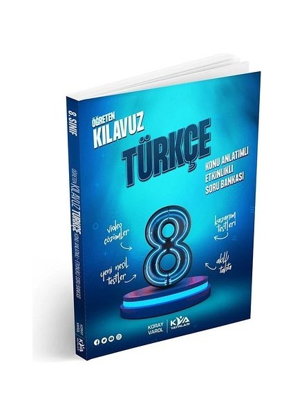 8. Sıınıf Öğreten Kılavuz Türkçe Konu Anlatımlı Etkinlikli Soru Bankası