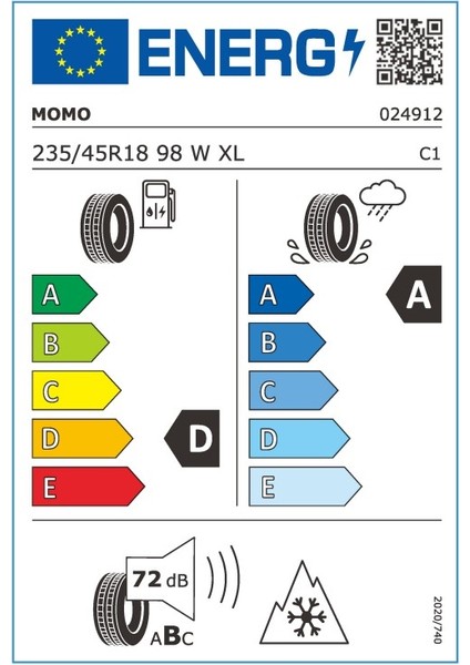 235/45 R18 98W XL M40 All Season Oto Dört Mevsim Lastiği ( Üretim Yılı: 2025 ) indirimleri