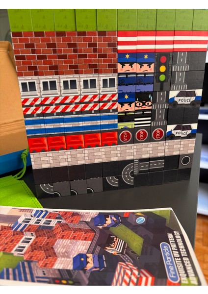 Minecraft Manyetik Küp Blok Polis Temalı Yapı Taşı 100 Parça