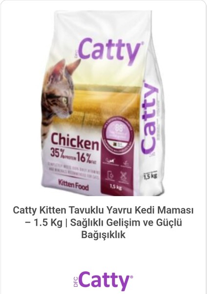 Kitten Tavuklu Yavru Kedi Maması - 1.5 kg fiyatları