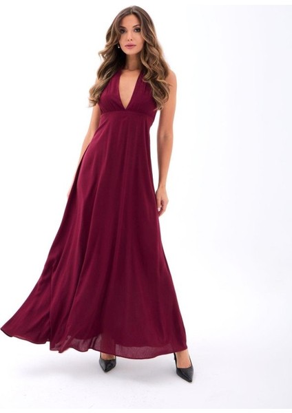 6996 Elbise-Bordo