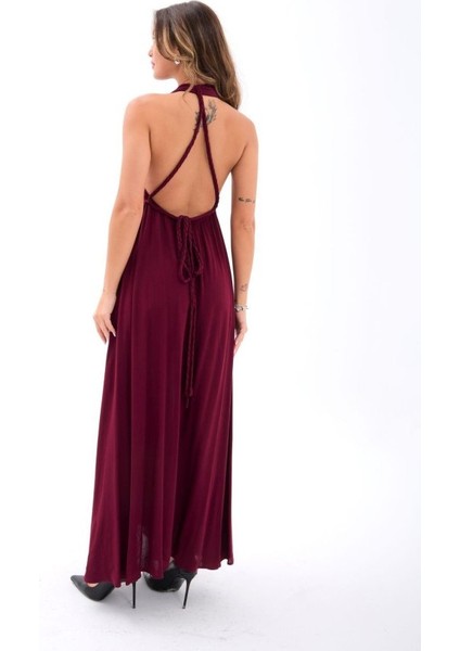 6996 Elbise-Bordo