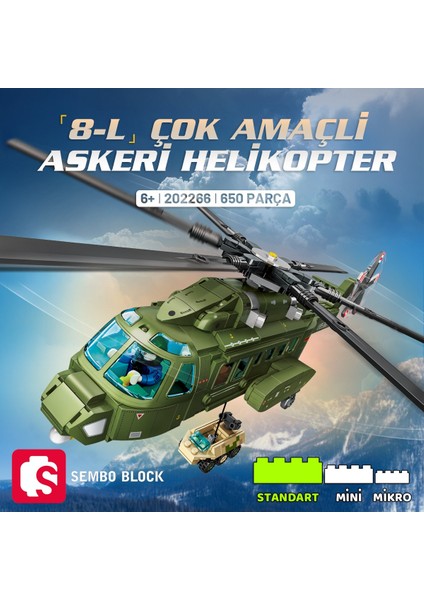 8-L Çok Amaçlı Askeri Helikopter Yapı Bloğu Seti