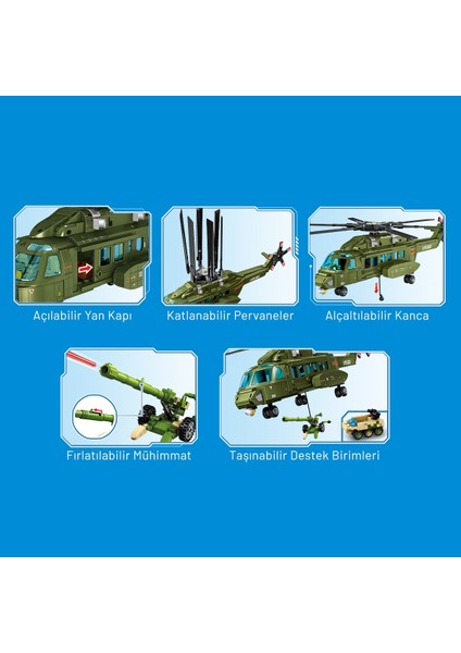 8-L Çok Amaçlı Askeri Helikopter Yapı Bloğu Seti