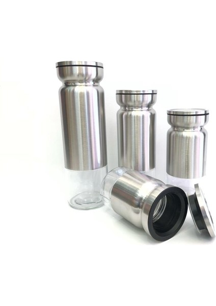 4'lü Inox Kavanoz Set