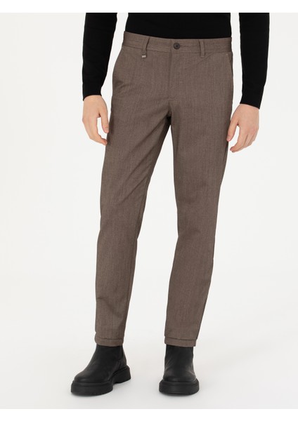 Erkek Kahverengi Slim Fit Kanvas Pantolon 50277668-VR029 fiyatları