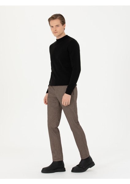 Erkek Kahverengi Slim Fit Kanvas Pantolon 50277668-VR029 modelleri