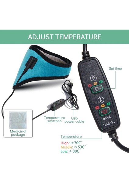 Boyun Masaj Aleti Boyun Masajı Yakı Isı Bandı Zaman Ayarlı