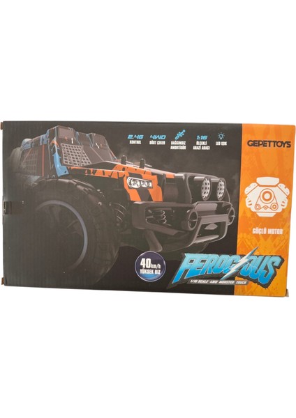 1:16 40KM/H Hız Yapan 4WD Extreme Thunder 4x4 Metal Iç Aksam Uzaktan Kumandalı Araba Rc Model Araç