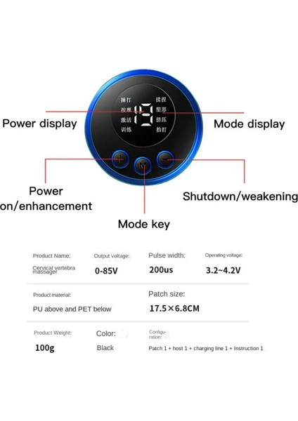 USB Şarjlı Kelebek Masaj Aleti Tens Ems Omuz Boyun 8 mod Çalışma