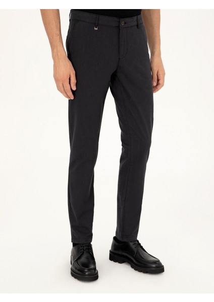 Erkek Siyah Slim Fit Kanvas Pantolon 50292336-VR046 fiyatları