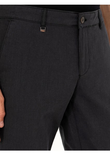 Erkek Siyah Slim Fit Kanvas Pantolon 50292336-VR046 indirimleri