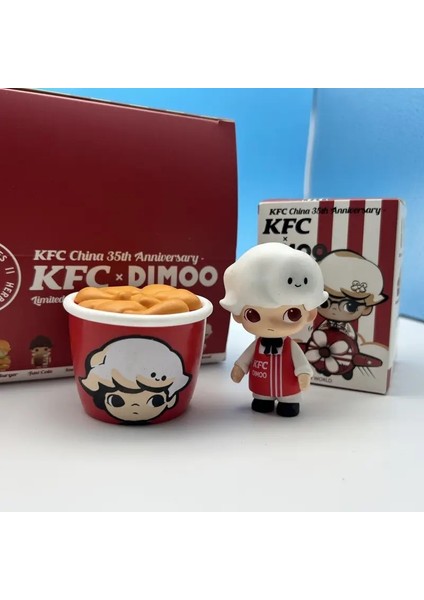 Pop Mart Dimoo Kfc Ortak Serisi Action Figür Tahmin Tahmini Çanta Süsleme Figürinleri Ev Dekoru Masaüstü Bebekler Model Kızlar Hediye Renk: Gizli Ürünler (Yurt Dışından)