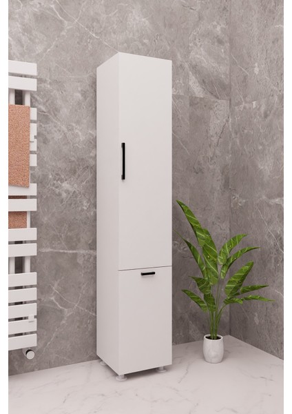 Banyo Mutfak Çok Amaçlı Sepetli Raflı Dolap