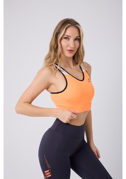 Neon Turuncu Racerback Slim Fit Büstiyer fiyatları