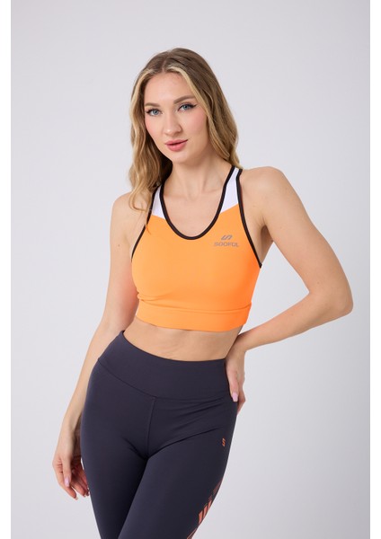 Neon Turuncu Racerback Slim Fit Büstiyer modelleri