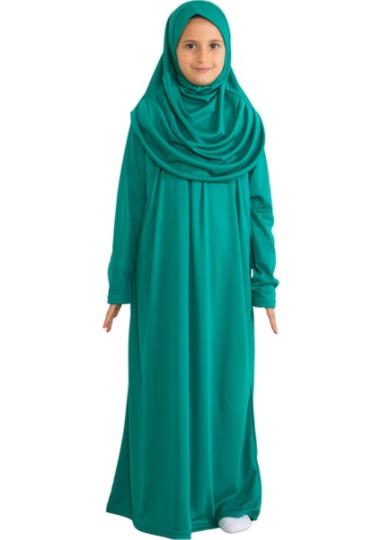 Iki Parça Çocuk Namaz Elbisesi Seti Eşarp ile Takım, Islami Giyim Takım Kızlar Için