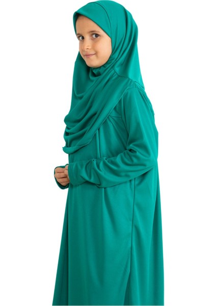 Iki Parça Çocuk Namaz Elbisesi Seti Eşarp ile Takım, Islami Giyim Takım Kızlar Için indirimleri