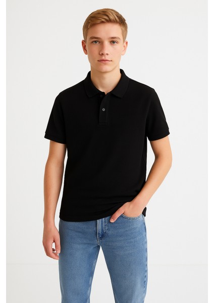 Erkek Polo Yaka Tişört Pamuk, Premium Kalite, Düz Renk, Klasik ve Şık Yazlık, Günlük Düz Renk