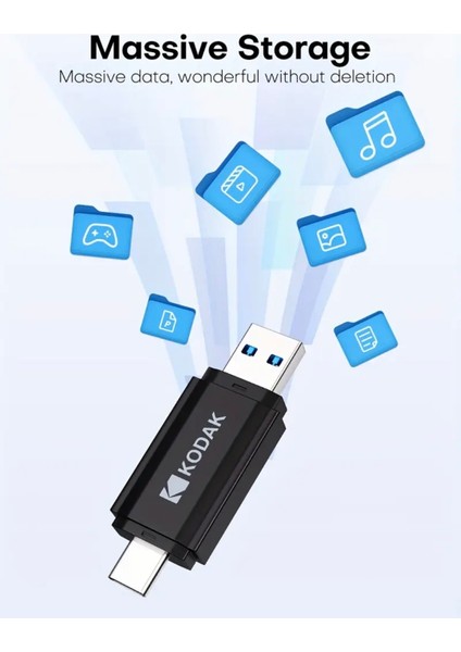 64Gb. Type-C ve USB 3.2 Type-C Girişli Tüm Telefonlara Iphone 15/16 Serisine Uygun Yüksek Hızlı Otg Flash Bellek Çift Giriş Sağlam Orjinal