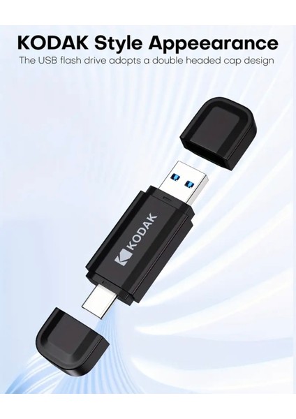 64Gb. Type-C ve USB 3.2 Type-C Girişli Tüm Telefonlara Iphone 15/16 Serisine Uygun Yüksek Hızlı Otg Flash Bellek Çift Giriş Sağlam Orjinal