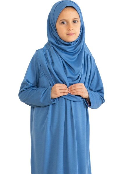 Iki Parça Çocuk Namaz Elbisesi Seti Eşarp ile Takım, Islami Giyim Takım Kızlar Için fırsatları